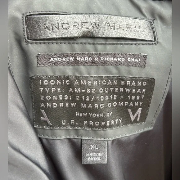 ANDREW MARC x RICHARD CHAI Down Puffer Coat Jacket Black Waterproof NEW Men's XL - Picture 16 of 16